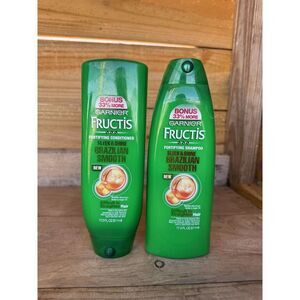 Garnier Fructis Sleek & Shine Brazilian Smooth Shampoo 17.3 fl oz each - 2‎
